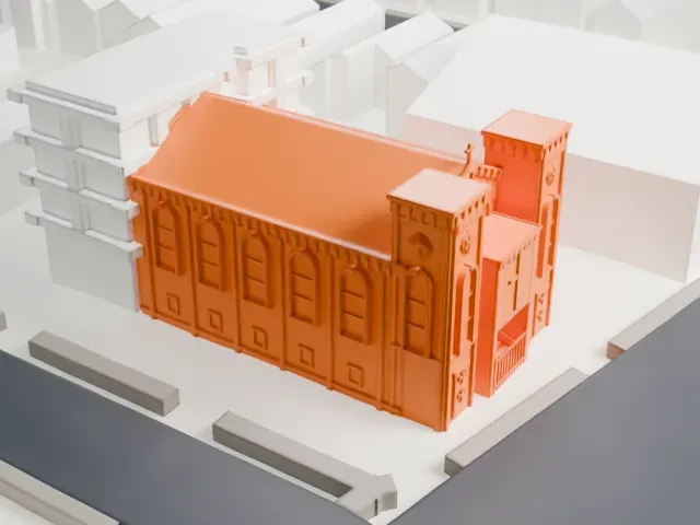 St. Mark Coptic Orthodox Church, Jersey City model, South view