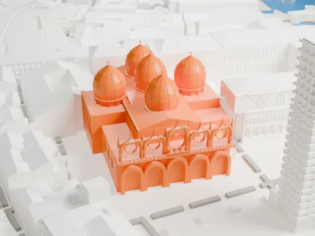 St Mark's Basilica model, West view