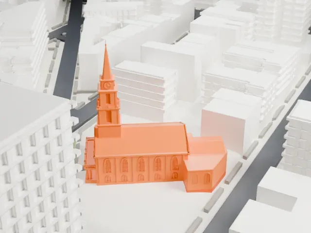 St. Mark's Church in-the-Bowery model, East view