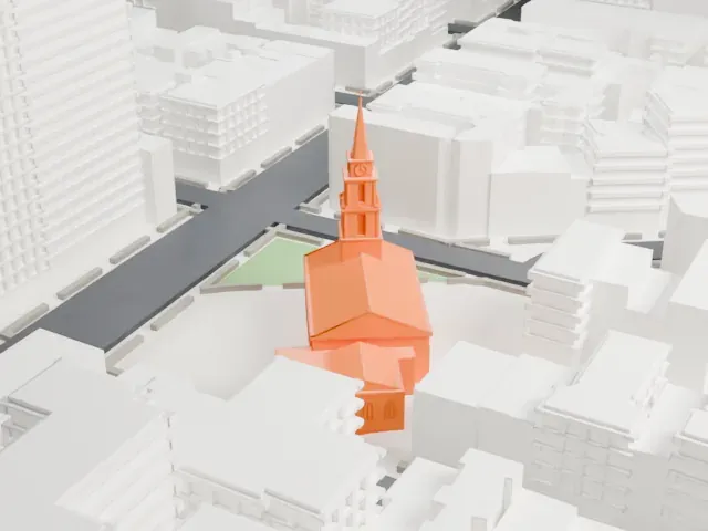 St. Mark's Church in-the-Bowery model, North view