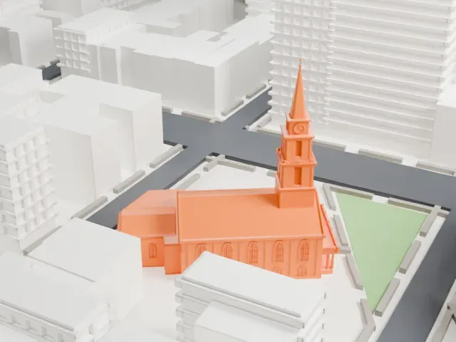St. Mark's Church in-the-Bowery model, West view