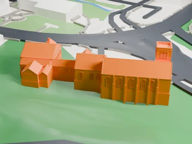 St. Mark's Episcopal Church, Mt. Kisco model, East view