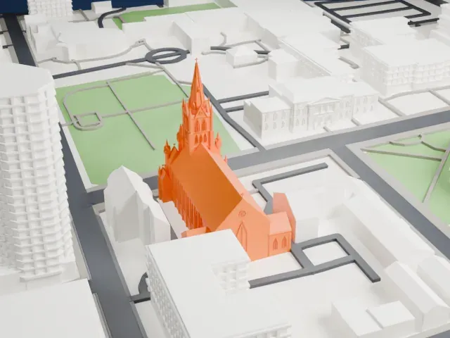 St. Mary's Basilica model, North view