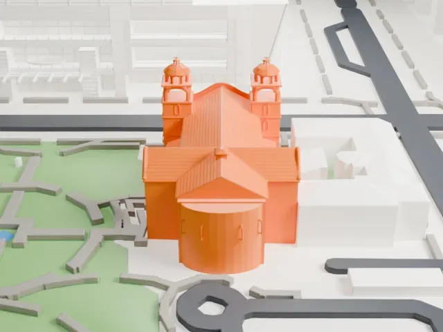 St. Mary's Basilica model, North view