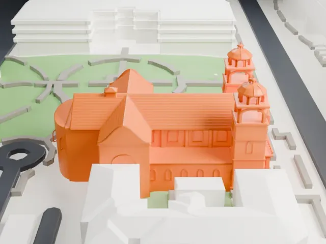 St. Mary's Basilica model, West view