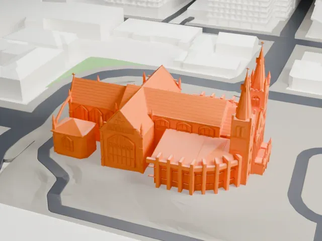 St Mary's Cathedral, Perth model, North view