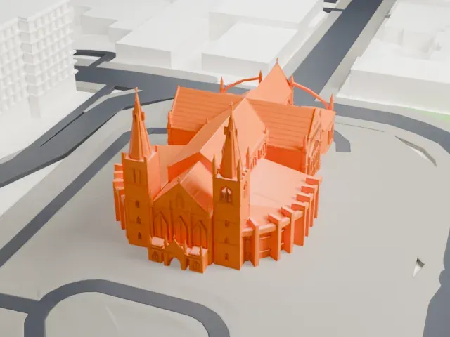 St Mary's Cathedral, Perth model, West view
