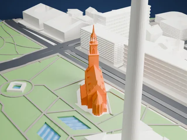 St. Mary's Church, Berlin model, East view