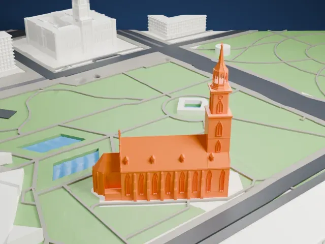 St. Mary's Church, Berlin model, North view