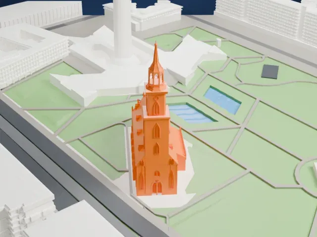 St. Mary's Church, Berlin model, West view