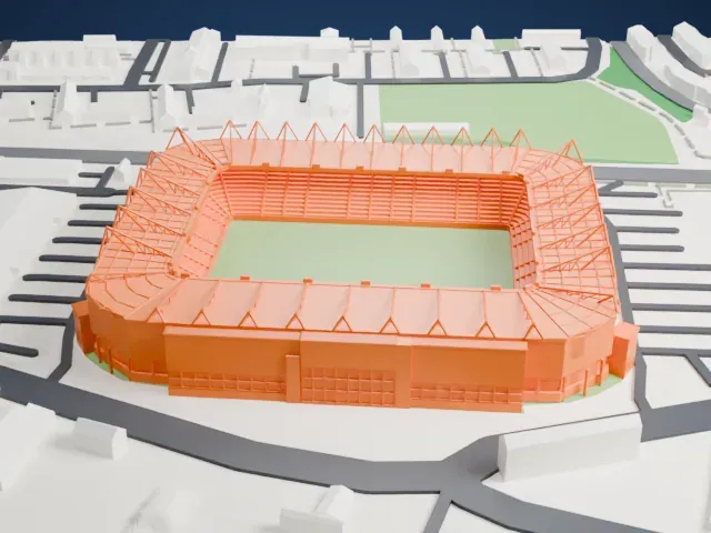 St Mary's Stadium model, East view