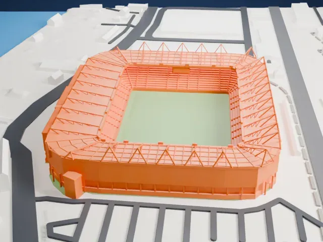 St Mary's Stadium model, North view