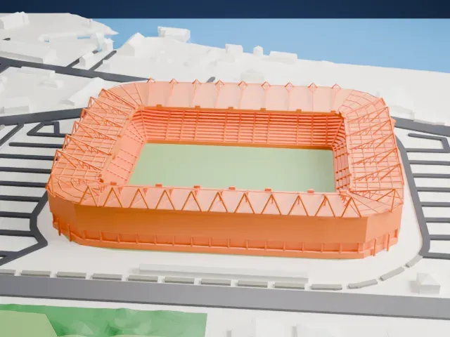 St Mary's Stadium model, West view