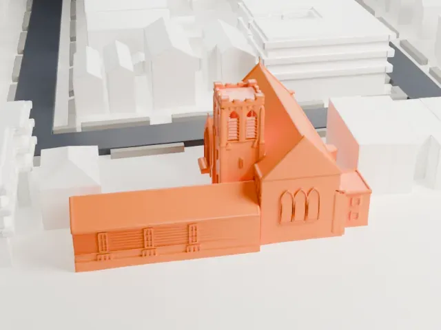 St. Matthew's Episcopal Church, Queens model, East view