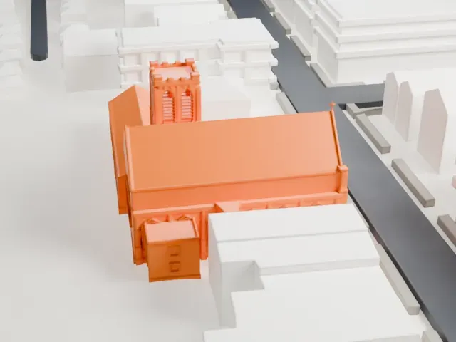 St. Matthew's Episcopal Church, Queens model, North view