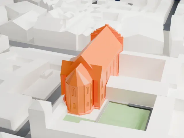 St. Michael's Church, Munich model, North view