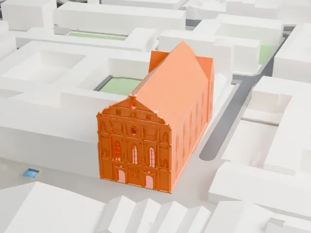St. Michael's Church, Munich model, South view