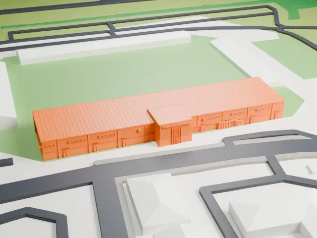 St Mirren Park model, East view