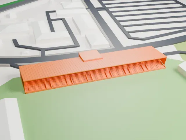 St Mirren Park model, West view