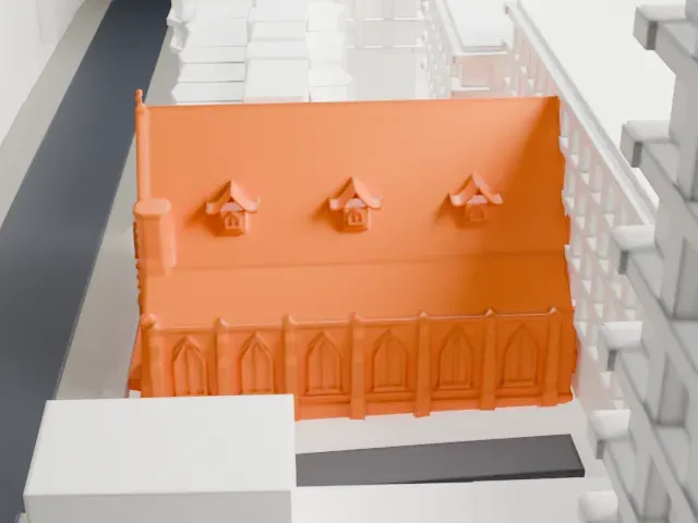 St. Nicholas Antiochian Orthodox Cathedral, Brooklyn model, East view