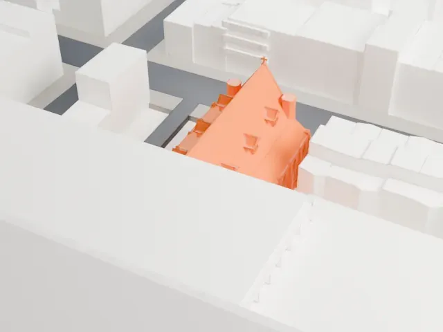 St. Nicholas Antiochian Orthodox Cathedral, Brooklyn model, North view