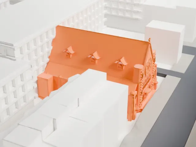 St. Nicholas Antiochian Orthodox Cathedral, Brooklyn model, West view