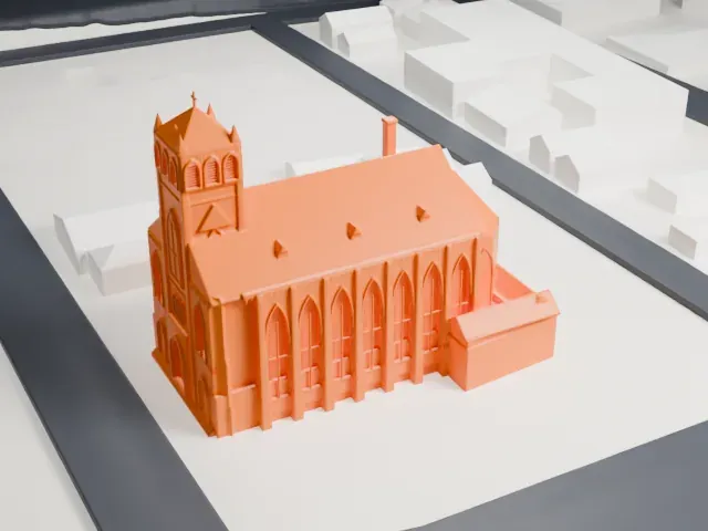 St. Nicholas Catholic Church, Passaic model, West view