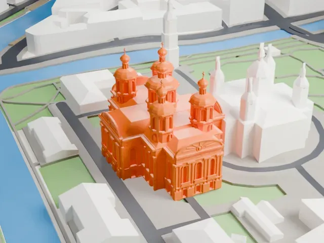 St. Nicholas Naval Cathedral model, East view
