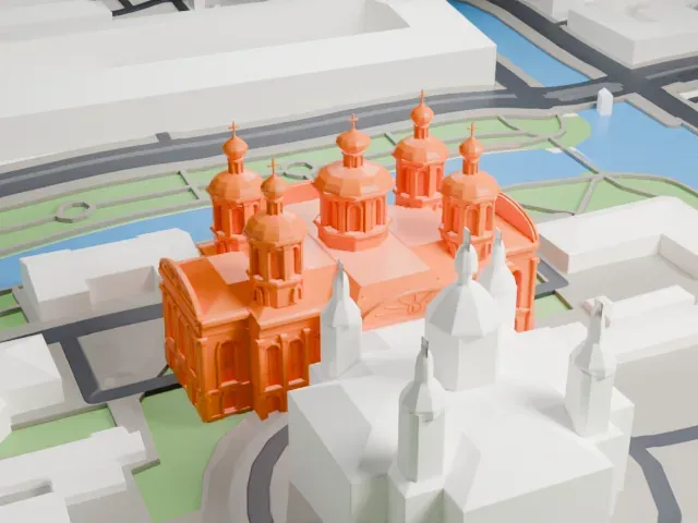 St. Nicholas Naval Cathedral model, North view