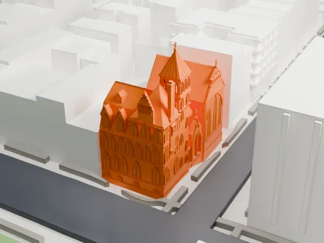 St. Nicholas of Myra Church model, East view
