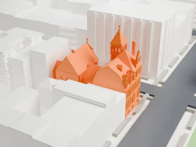 St. Nicholas of Myra Church model, South view