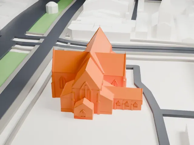 St Patrick's Cathedral, Ballarat model, West view