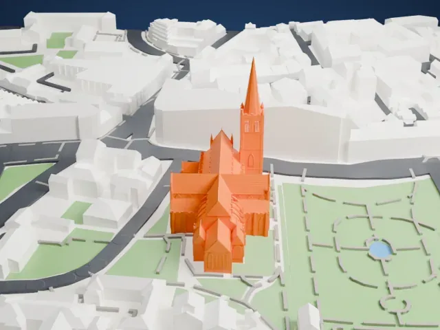 St Patrick's Cathedral, Dublin model, East view