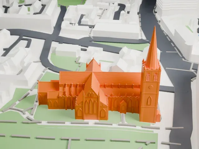 St Patrick's Cathedral, Dublin model, North view