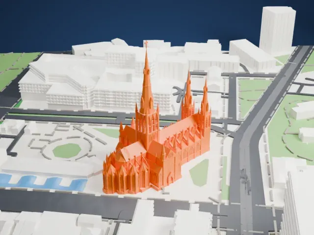 St Patrick's Cathedral, Melbourne model, North view
