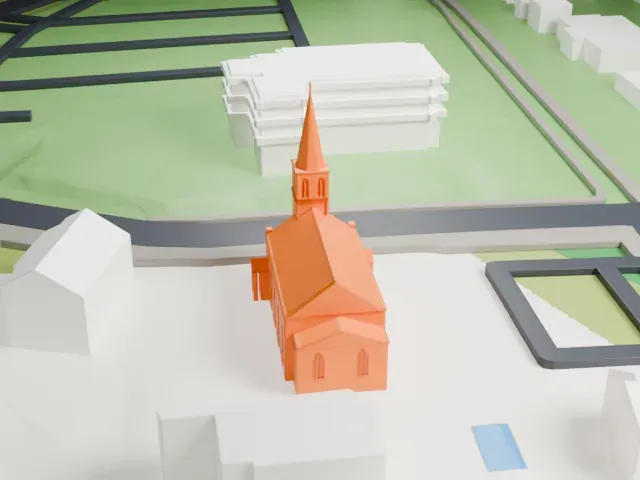 St. Patrick's Church, Staten Island model, East view