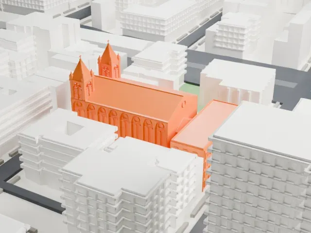 St. Paul Church model, East view