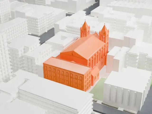 St. Paul Church model, North view