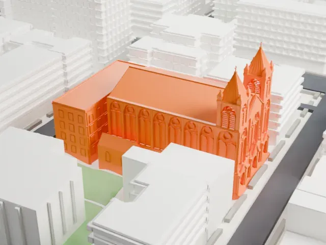 St. Paul Church model, West view