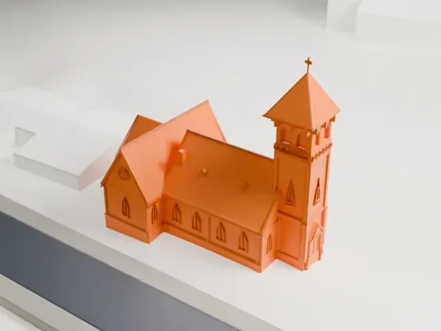 St. Paul's Anglican Church model, North view