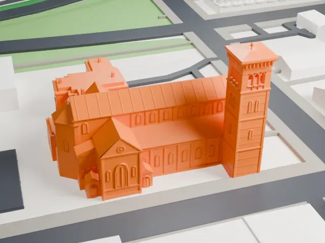 St. Paul's Basilica model, North view