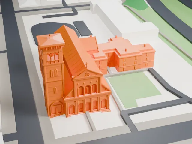 St. Paul's Basilica model, West view