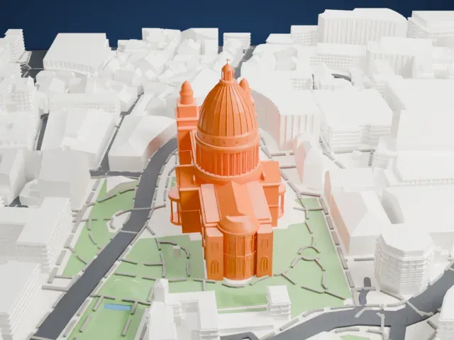 St Paul's Cathedral model, East view