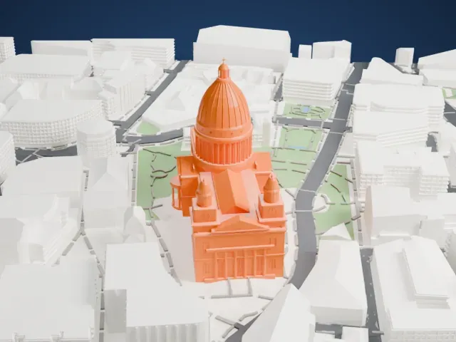 St Paul's Cathedral model, West view