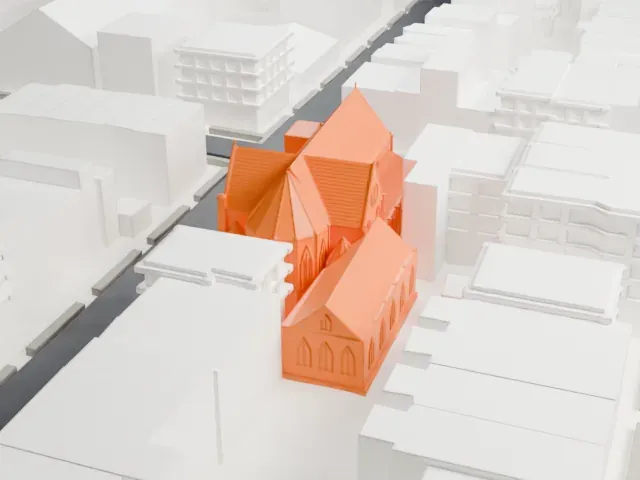 St. Paul's Episcopal Church, Brooklyn model, East view