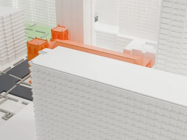 St. Paul the Apostle Church model, North view