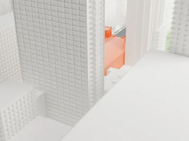 St. Paul the Apostle Church model, West view