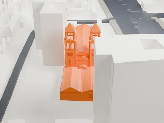 St. Peter and St. Paul's Church, Cairo model, West view