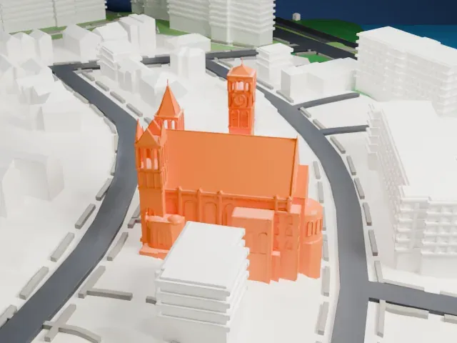 St. Peter's Church, Staten Island model, East view