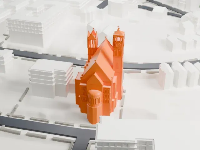 St. Peter's Church, Staten Island model, North view